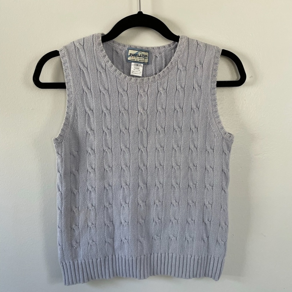 Vintage Pendleton Sweater Vest | Light Purple | Periwinkle | Knit Sweater Vest